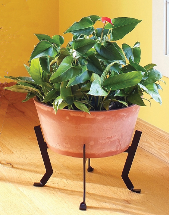 Wrought Iron Plant Stand with Copper Copper  Planter Container