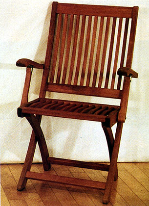 Eucalyptus Folding Chair with Arms