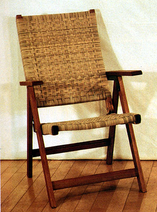 Eucalyptus Poly Weave Folding Chair with Arms