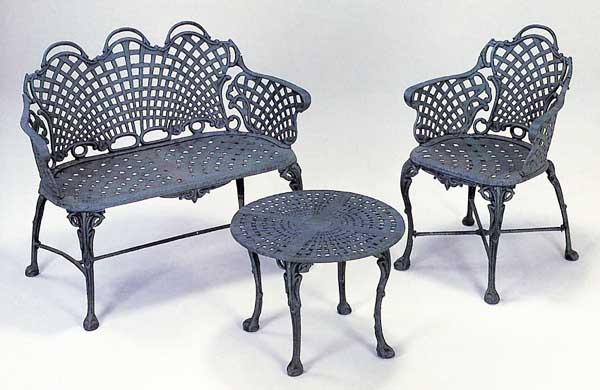 Cast Aluminum Garden Patio Furniture Basket weave