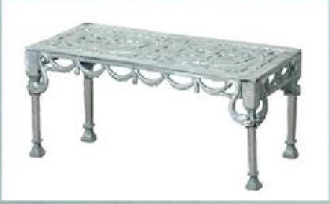 Cast Aluminum Garden Patio Furniture Dolphin End Table 