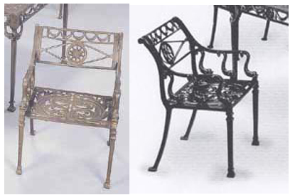 Cast Aluminum Garden Patio Furniture Dolphin Chair