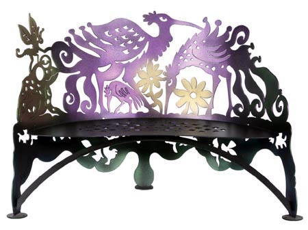 Steel Garden Furniture Garden Bench, Sun Bench Decorative Garden Furniture