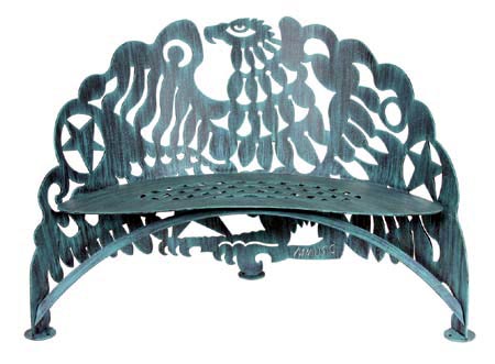 Steel Garden Furniture Garden Bench, Sun Bench Decorative Garden Furniture