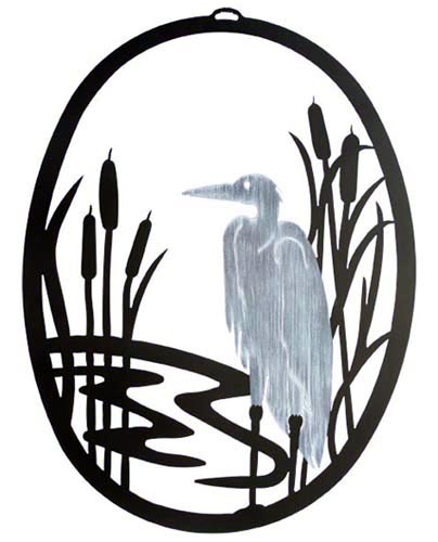 Wall Decor: Heron Handcrafted Alminum Wall Hanging