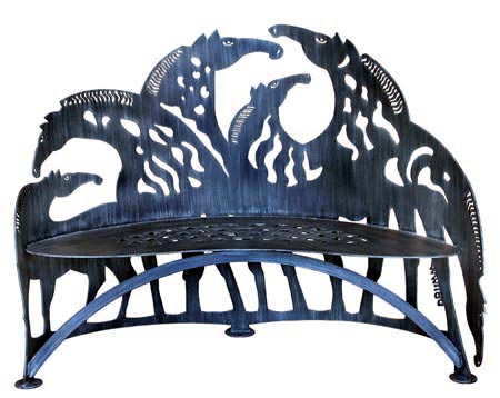 Steel Garden Furniture Garden Bench, Sun Bench Decorative Garden Furniture