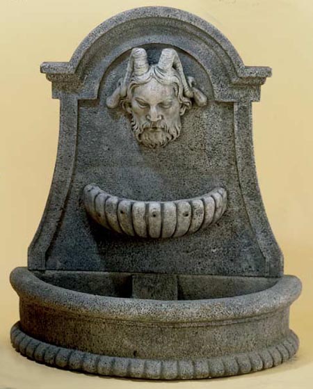 Cast Stone Wall Fountain with Pool