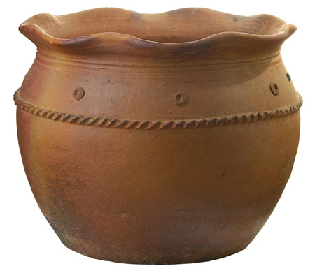 Rustic Ceramic Pottery Planter urn vase bowl