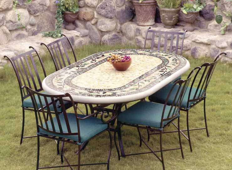 Mosaic Top Bistro Table