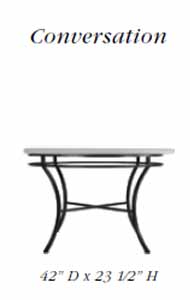 Mosaic Top wrought iron conversation table