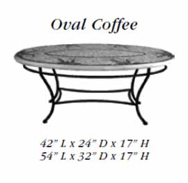 Mosaic Top wrought iron coffee table