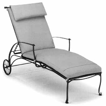 Maddox Adjustable Chaise Lounge  Wrought Iron Furniture by Woodard