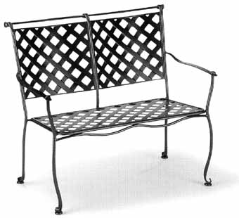 Maddox Bench Wrought Iron Furniture by Woodard