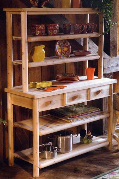 Cedar Hutch and Table