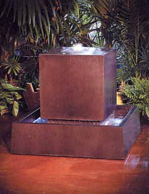 Contemporary Cast Stone Garden Fountain