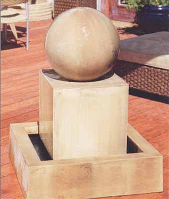 Contemporary Cast Stone Garden Fountain