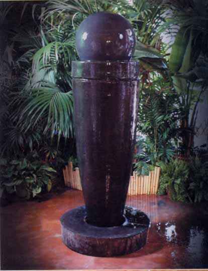 Contemporary Cast Stone Garden Fountain