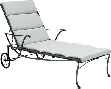 Alexa Chaise Lounge Wrought Iron Furniture by Woodard