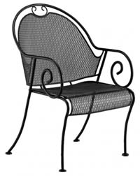 wrought iron dining chair