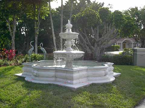 Italian Fountain with Pool