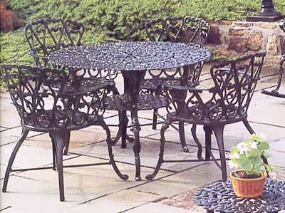 Heart Cast Aluminum Garden and Patio Furniture, Cast Aluminum Furniture